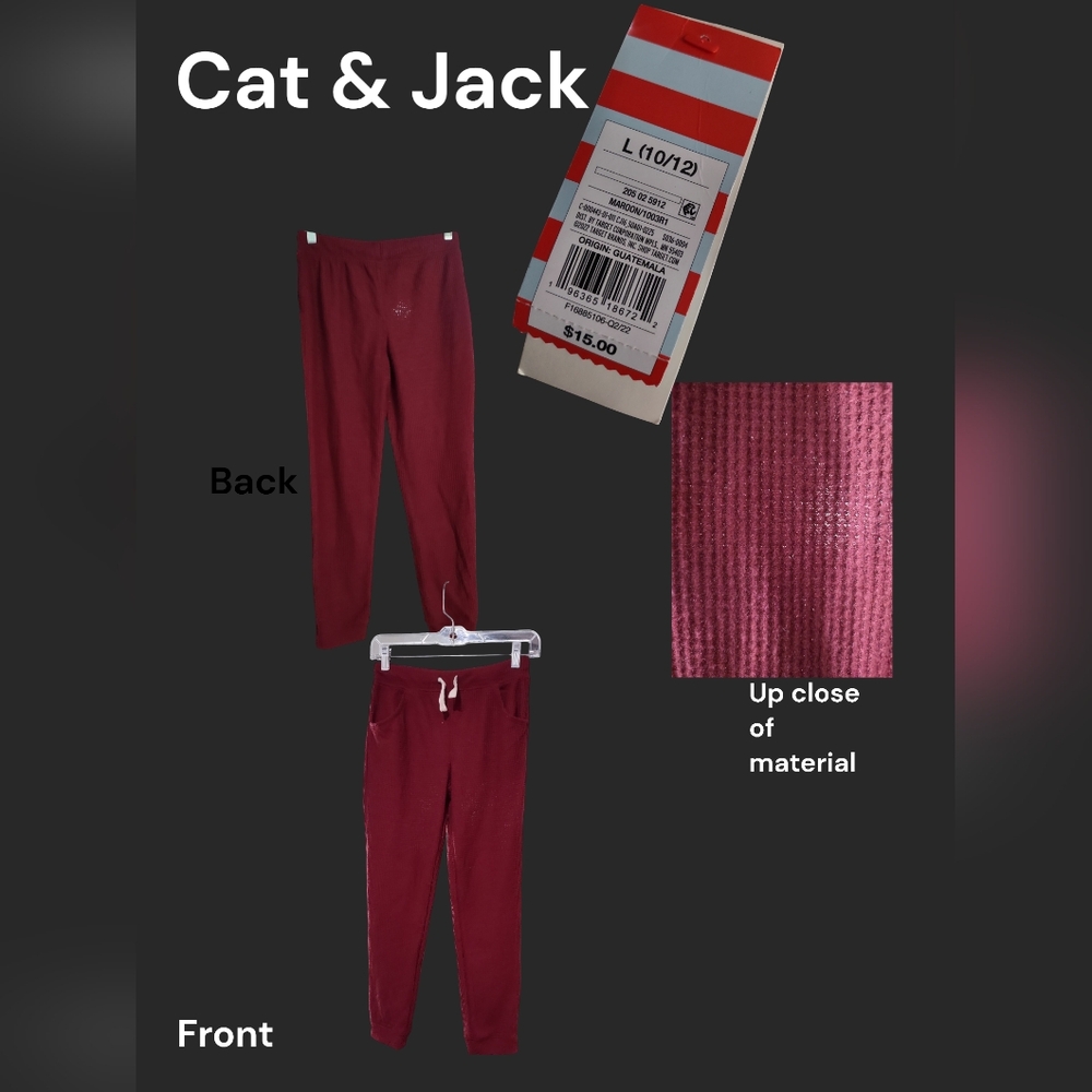 Cat & Jack kids Maroon Joggers